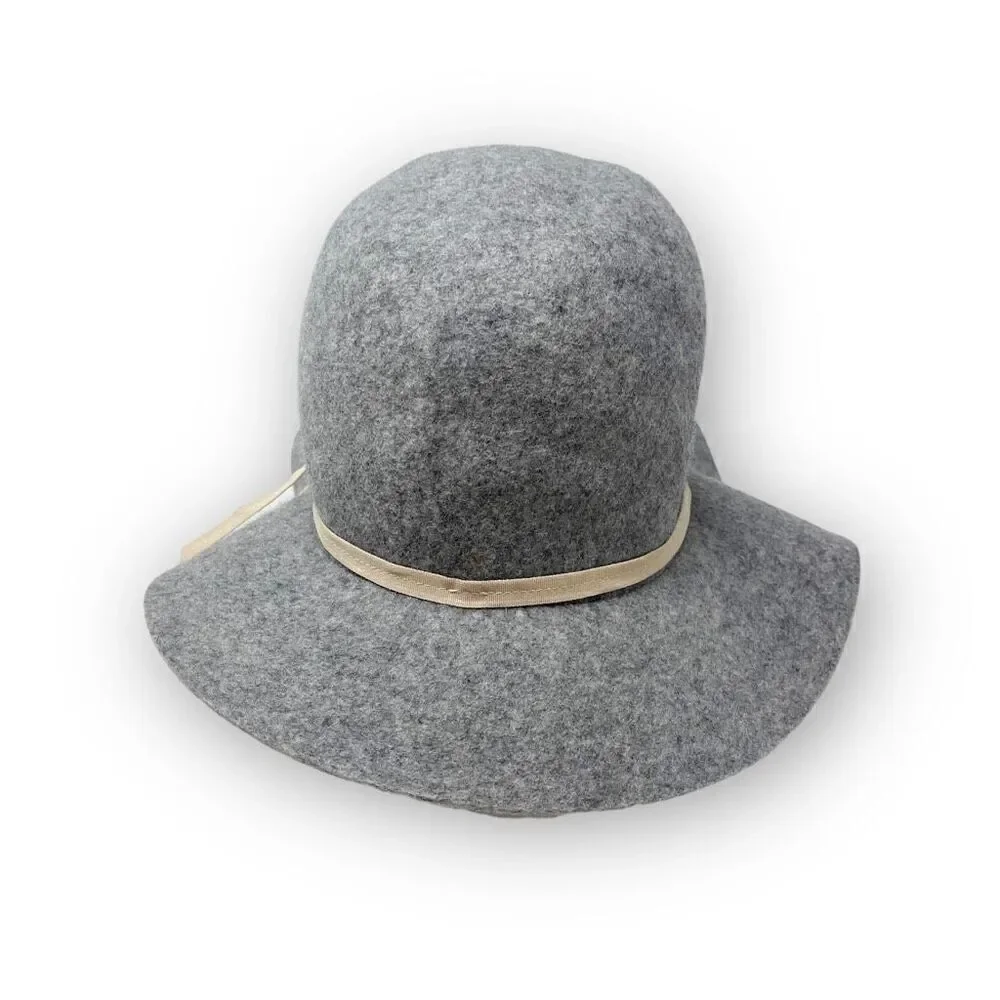 Old Navy Round Crown Gray Wool Floppy Hat Women’s Small/Medium